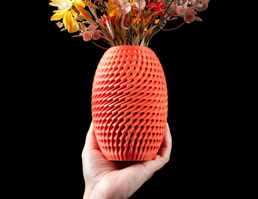 Vaza Decorativa Burrow ArtVeris Inaltime 20cm Portocaliu