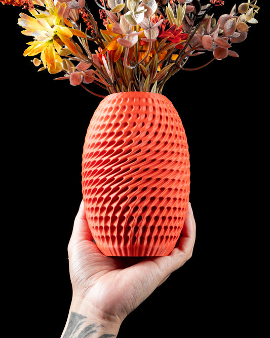 Vaza Decorativa Burrow ArtVeris Inaltime 20cm Portocaliu