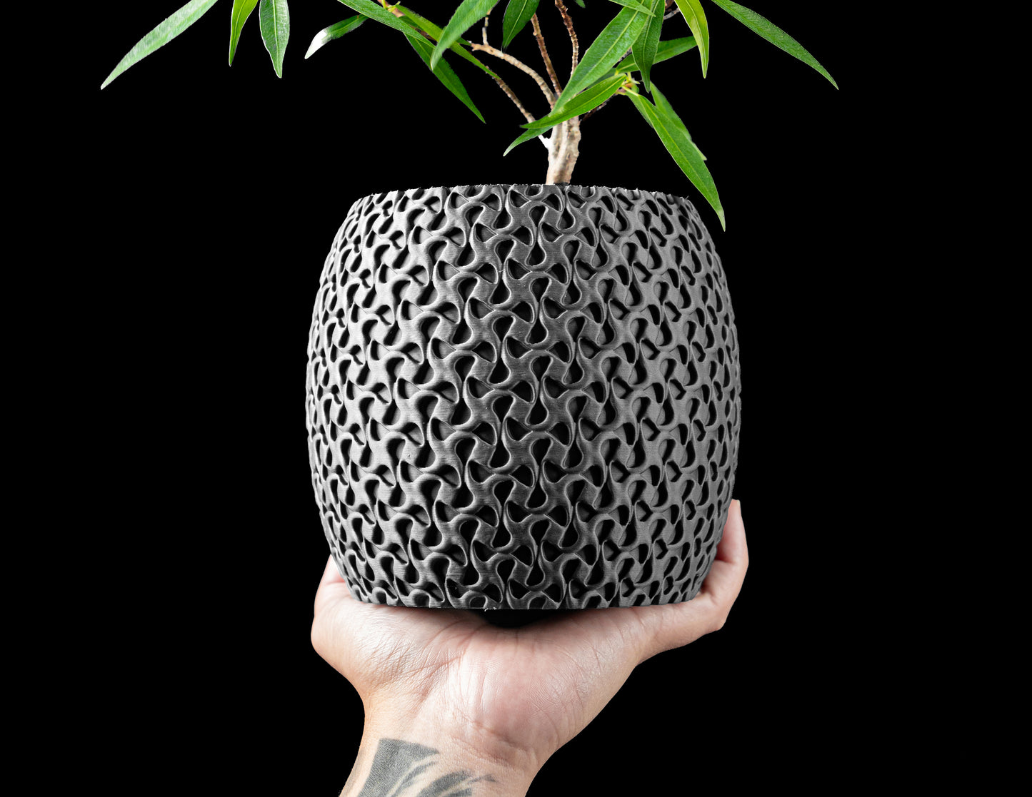 Ghiveci Ringa ArtVeris Inaltime 12cm Negru