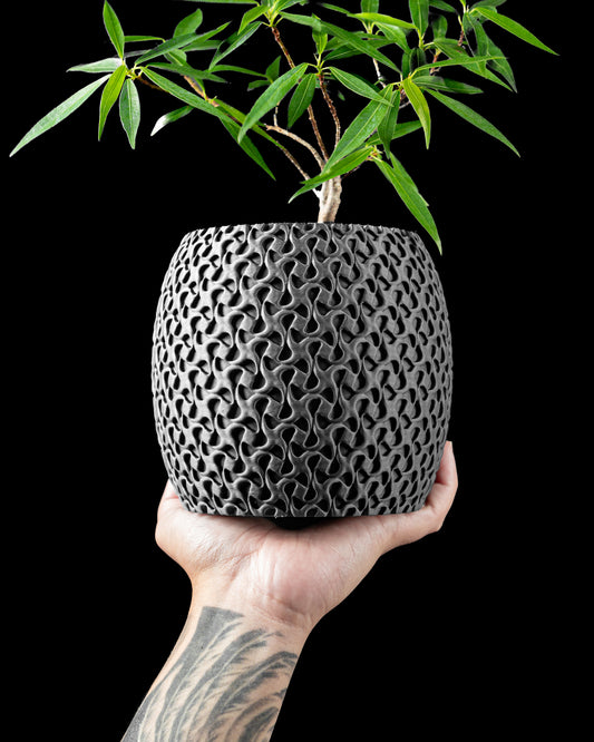 Ghiveci Ringa ArtVeris Inaltime 12cm Negru