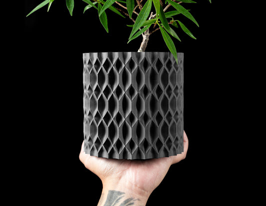 Ghiveci Rhon ArtVeris Inaltime 12cm Negru