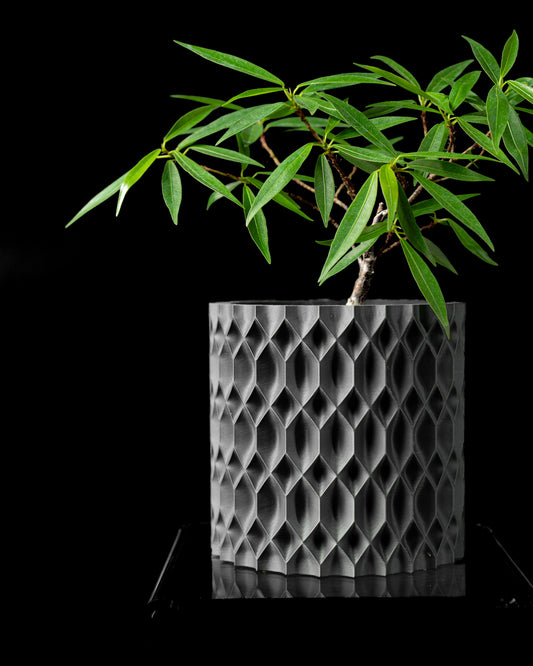 Ghiveci Rhon ArtVeris Inaltime 12cm Negru