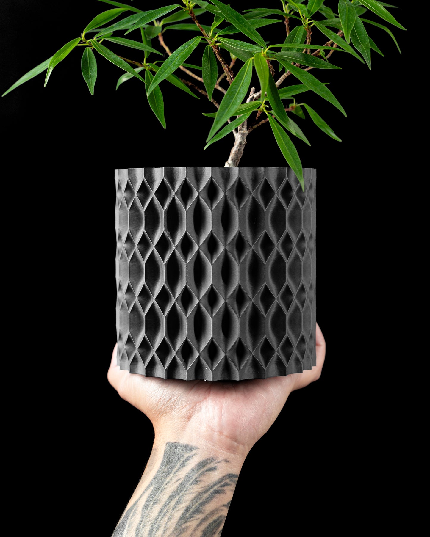 Ghiveci Rhon ArtVeris Inaltime 12cm Negru