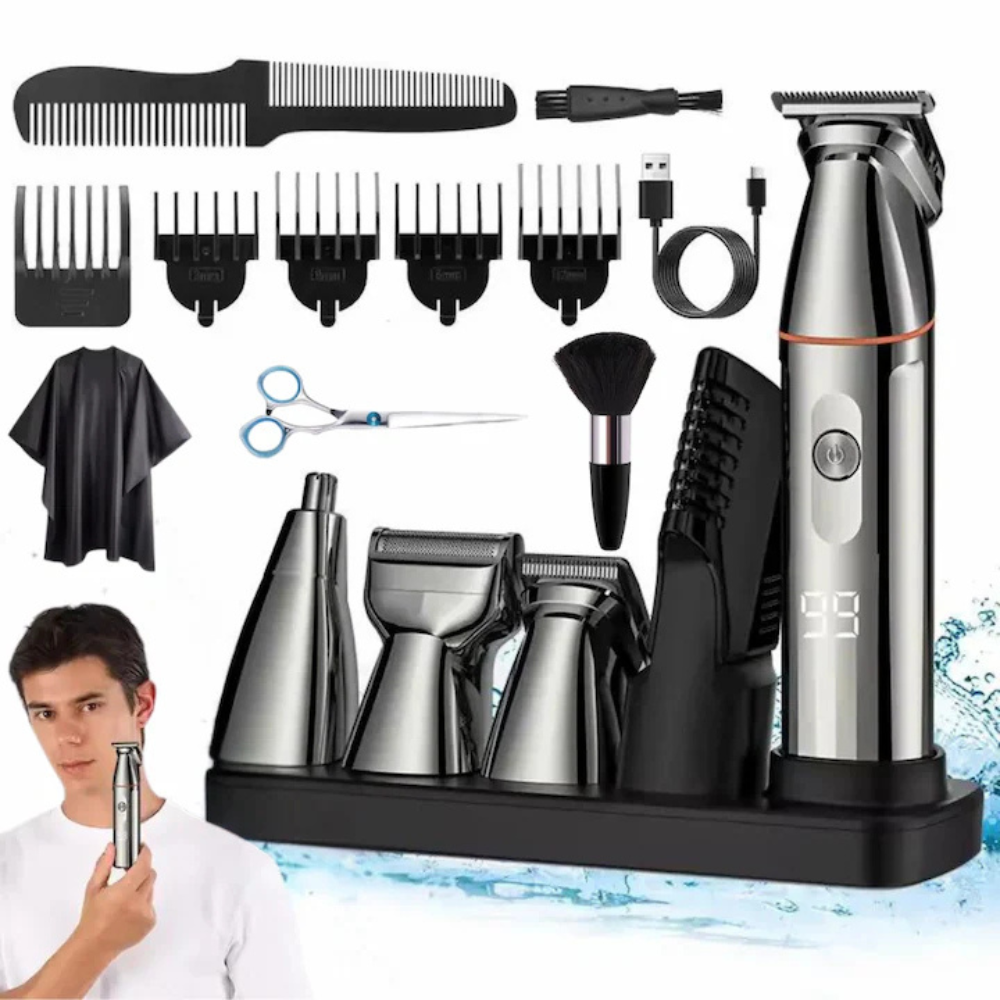 Masina de Tuns si Ras Pro - 5 in 1 Pentru Par, Barba, Corp, Nas