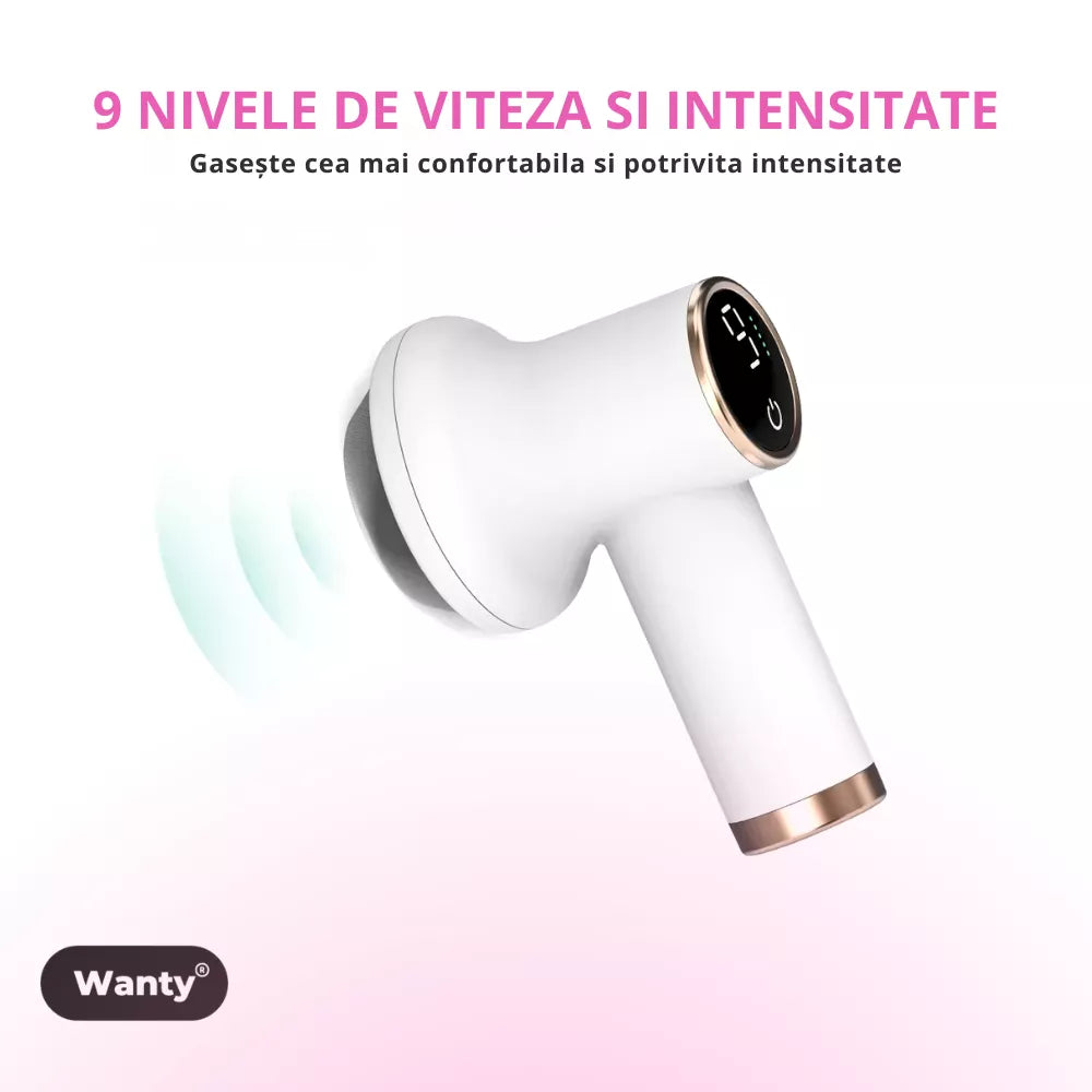 aparat de masaj cu 9 nivele de intensitate ajustabile