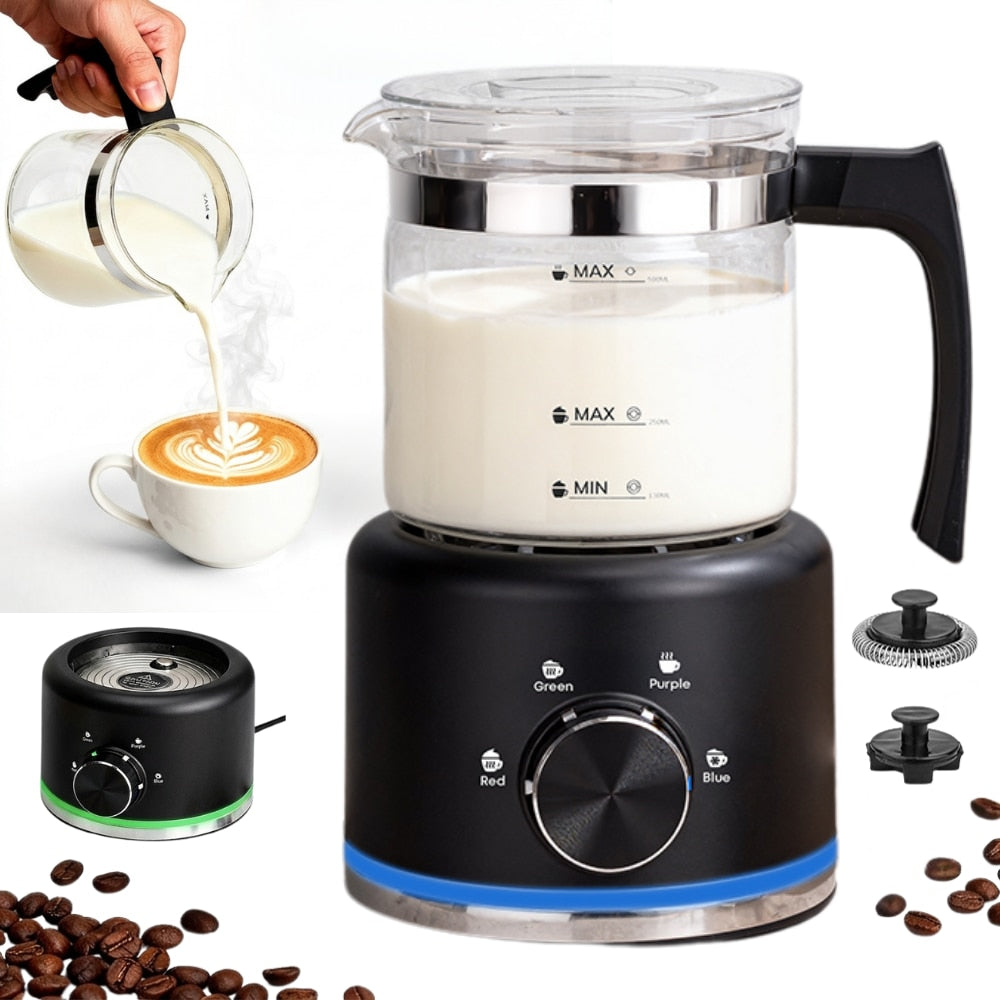 aparat pentru spuma de lapte Wanty 500ml cu baza, capac si cappuccino