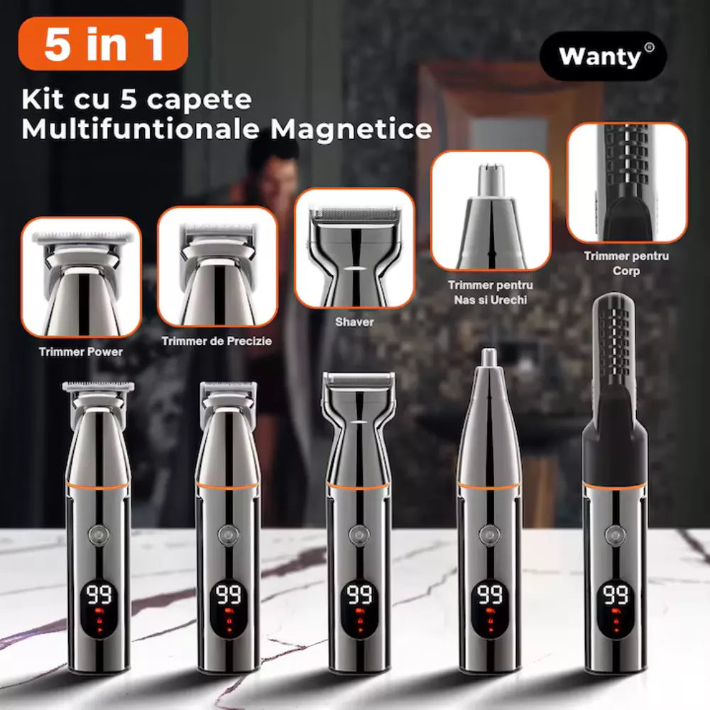 set aparat de tuns cu mai multe capete pentru diferite stiluri