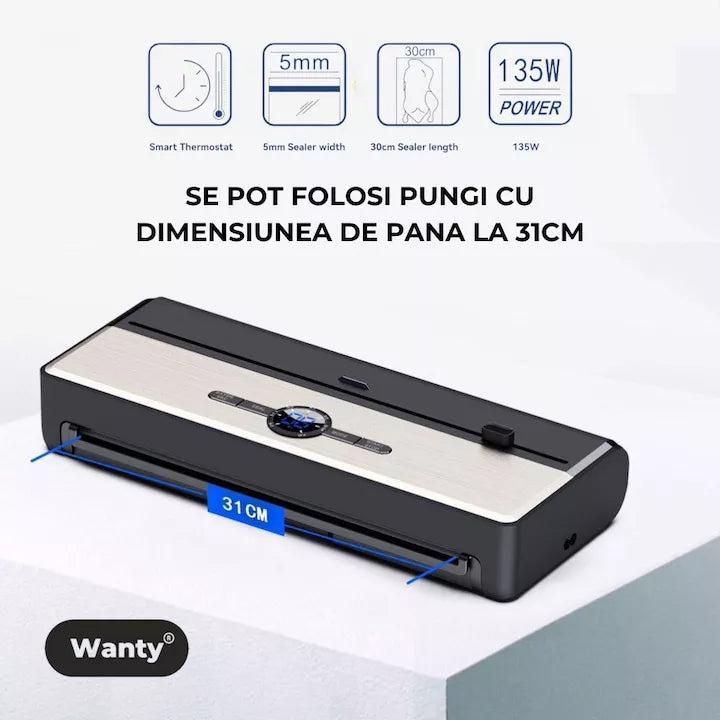aparat vacuum compact pentru pungi pana la 31 cm