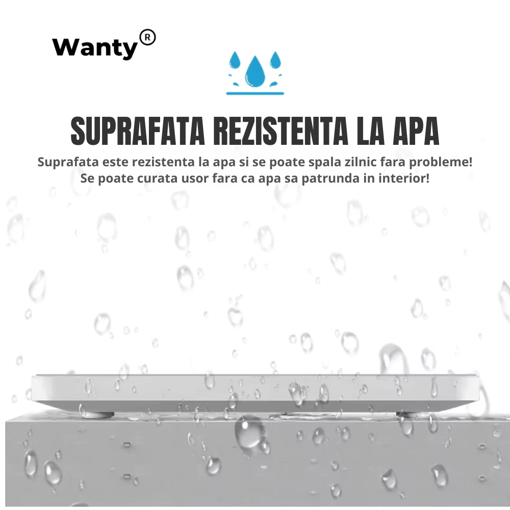 cantar de bucatarie cu suprafata rezistenta la apa