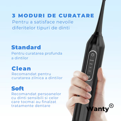 Dispozitiv Electric pentru Curatarea Dintilor cu Ata Dentara Wanty®