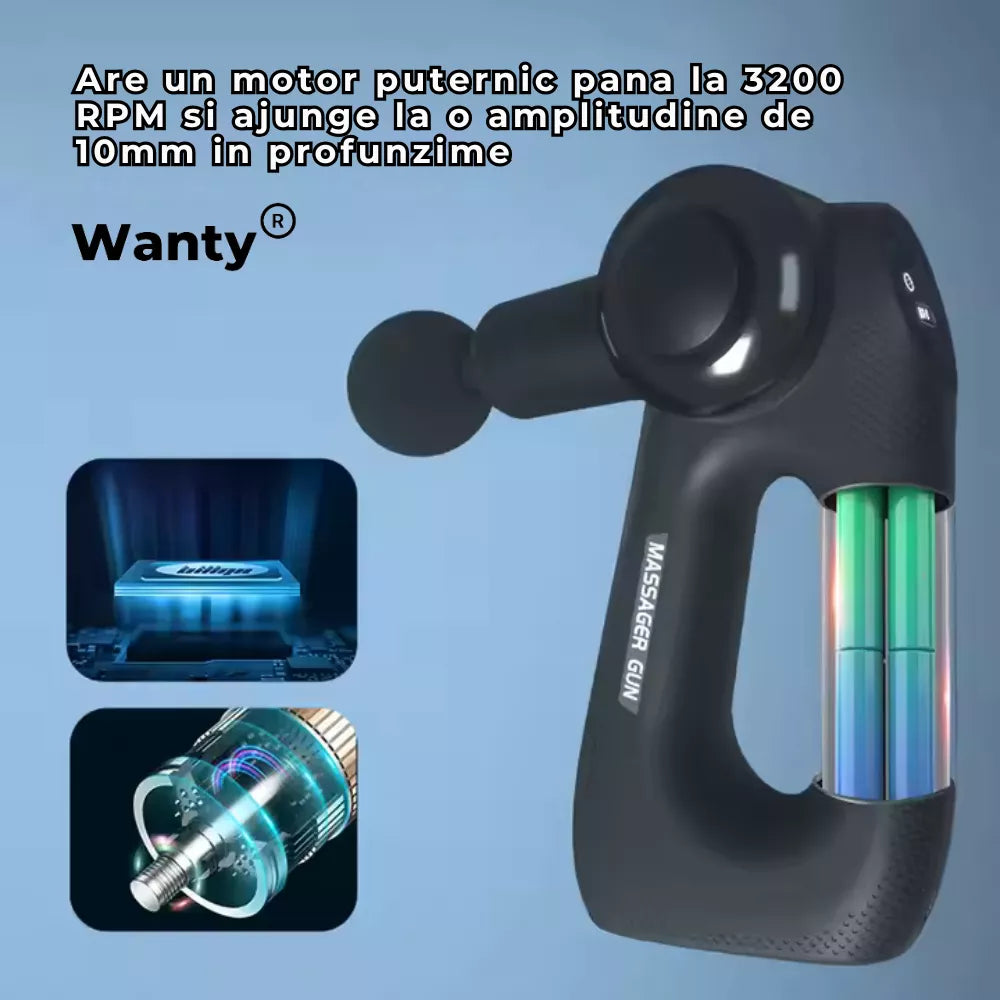 pistol masaj cu viteza mare pentru tesut profund