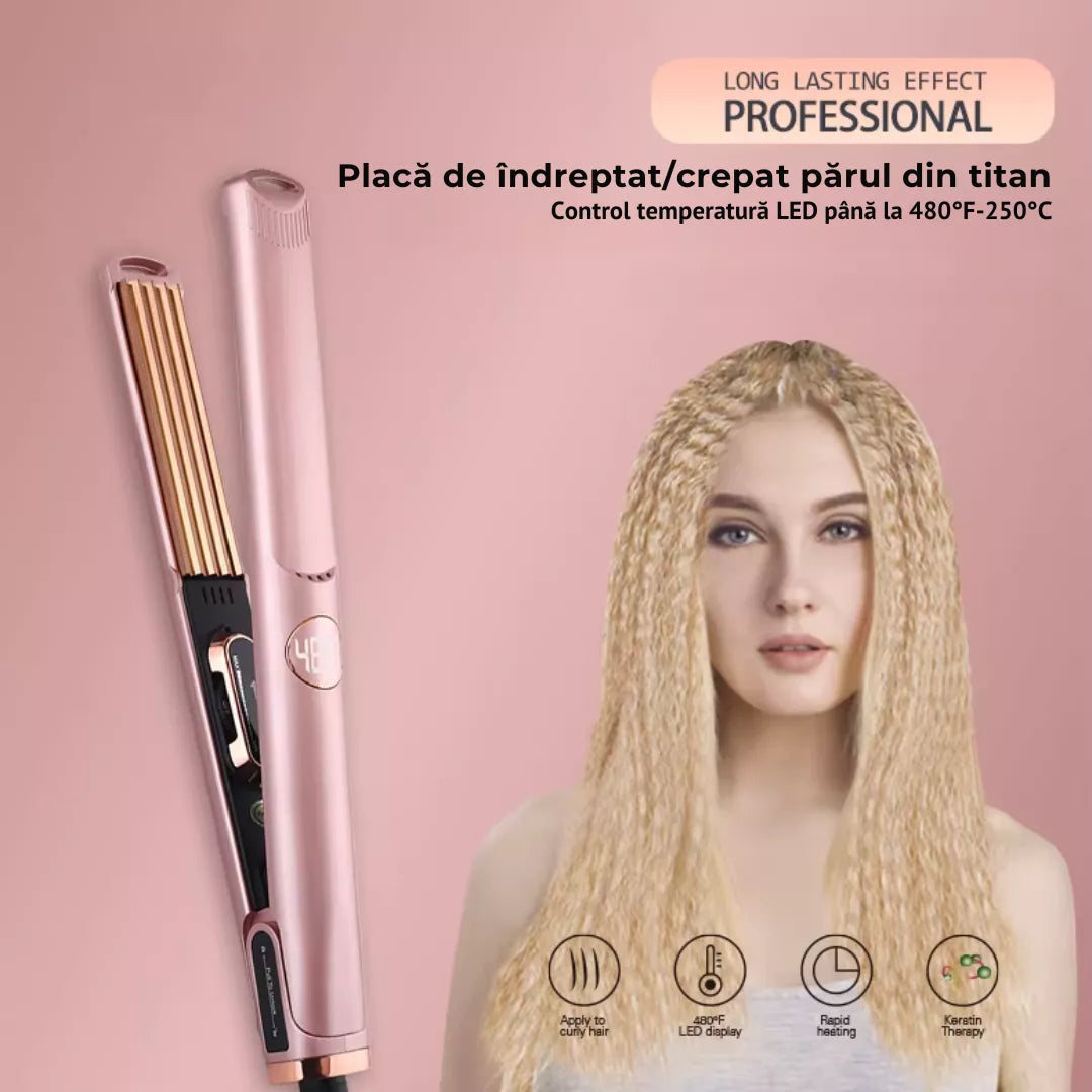placa profesionala de creponat pentru salon