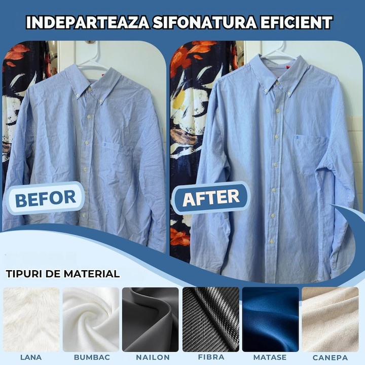 Fier de calcat Vertical cu Abur - Display LCD, 1500W Wanty