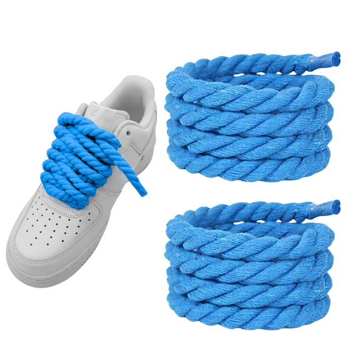 Sireturi Rope Laces Wanty ®  Bumbac, Capat Transparent si Textura Clara Wanty