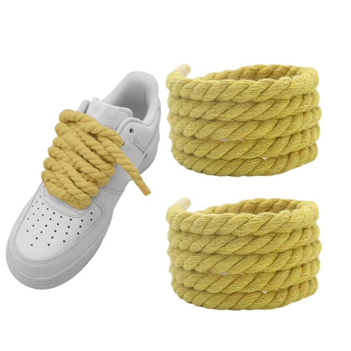 Sireturi Rope Laces Wanty ®  Bumbac, Capat Transparent si Textura Clara Wanty