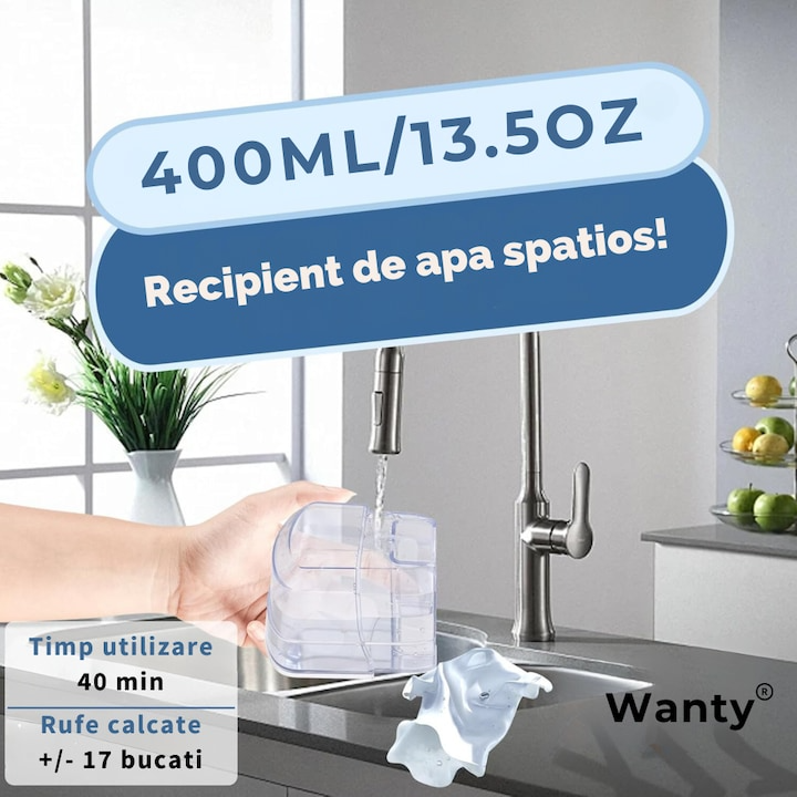 Fier de calcat Vertical cu Abur - Display LCD, 1500W Wanty