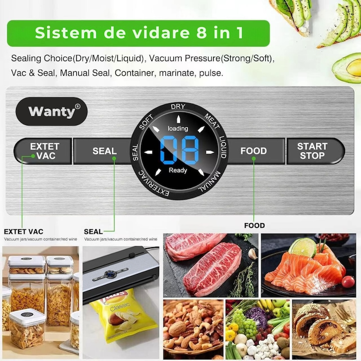 "Aparat de Vidat si Sigilat Wanty®️" "Aparat de vidat" "Aparat de sigilat" "Wanty®️" "Aparat de vidat alimente"