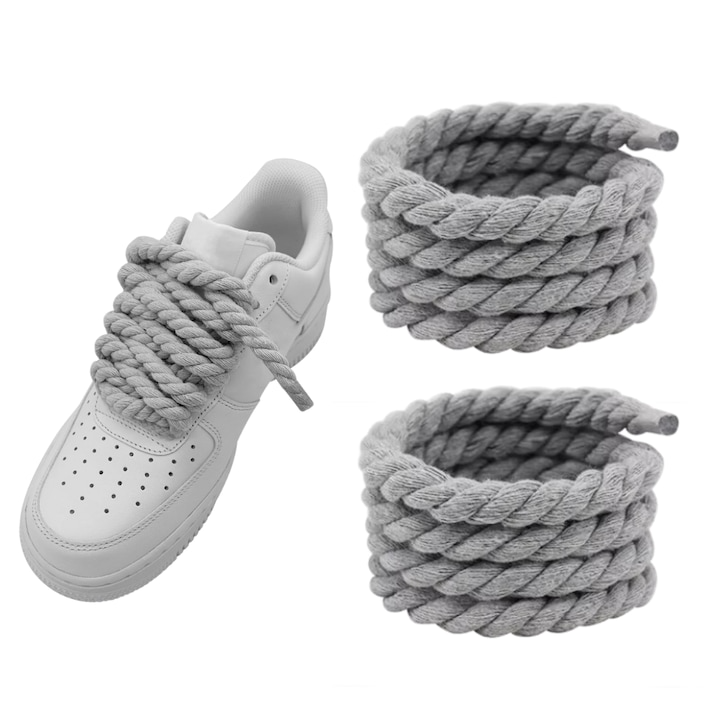 Sireturi Rope Laces Wanty ®  Bumbac, Capat Transparent si Textura Clara Wanty
