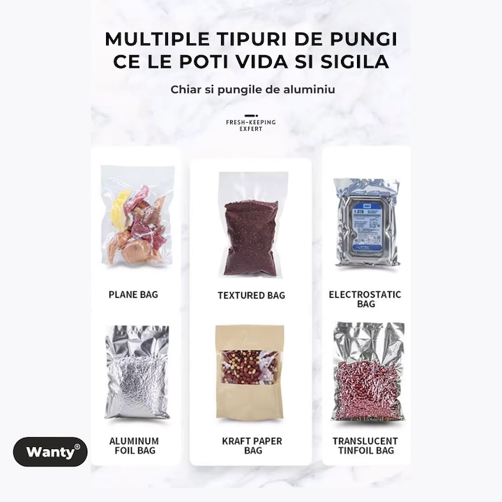 Aparat de Vidat si Sigilat Ultra Pro Industrial Vacum Multifunctional, Putere 240W Wanty