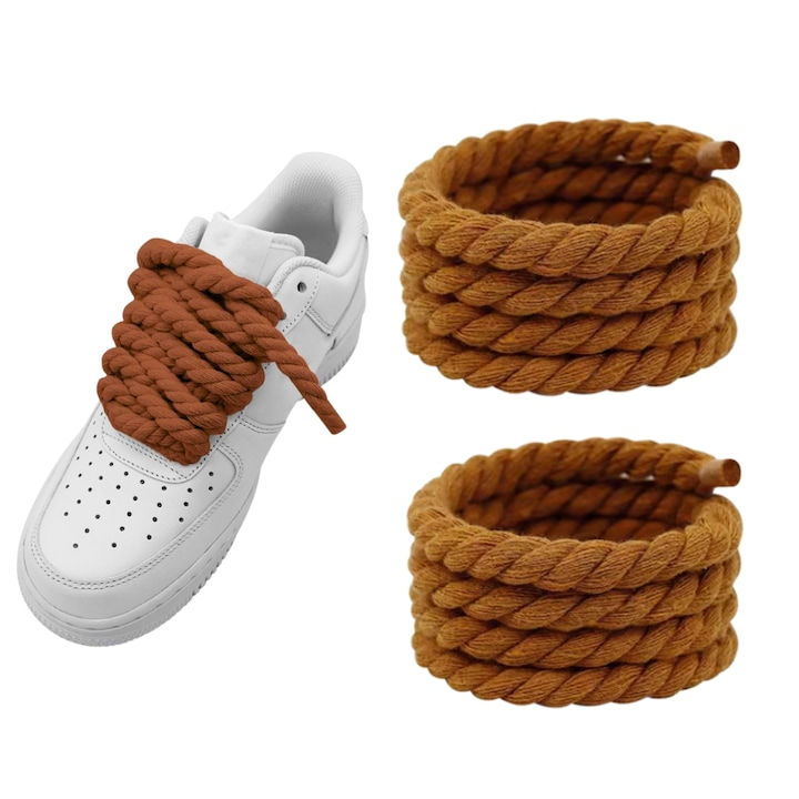 Sireturi Rope Laces Wanty ®  Bumbac, Capat Transparent si Textura Clara Wanty