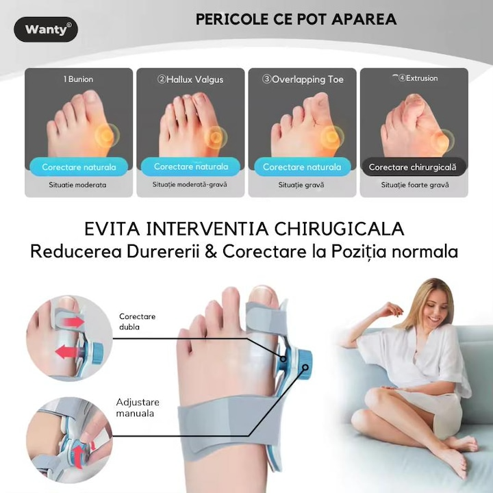 Corector Wanty® pentru confort și reducerea durerilor la monturi