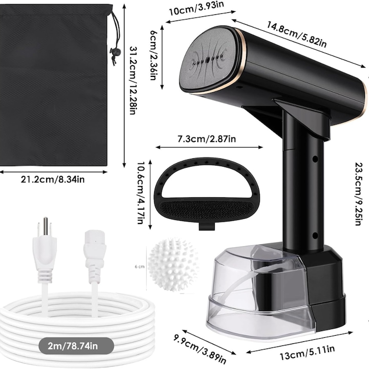 Fier de calcat Vertical cu Abur - Display LCD, 1500W Wanty