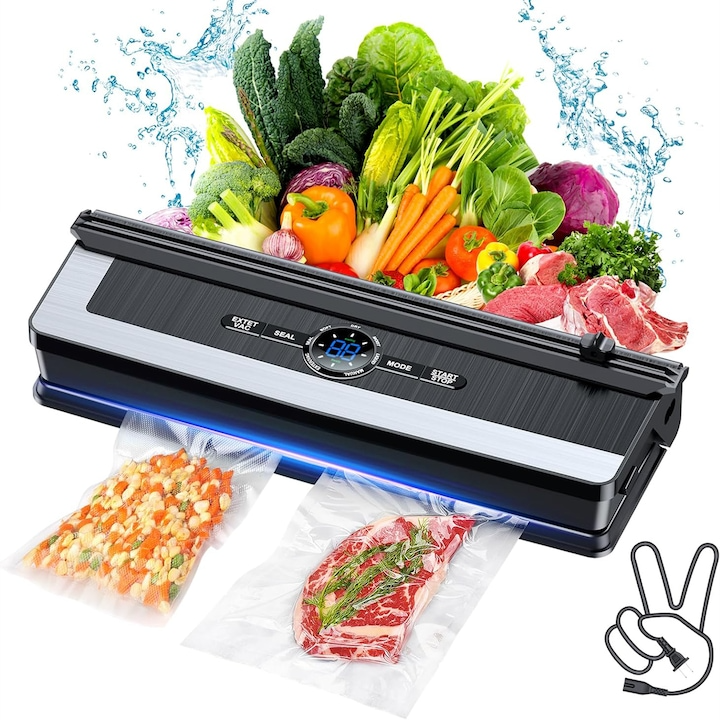 Aparat de Vidat si Sigilat Wanty®️ - Rola x600 etichete autoadezive, 1x Marker, Dop Vin si 10x Pungi incluse RESIGILAT Wanty