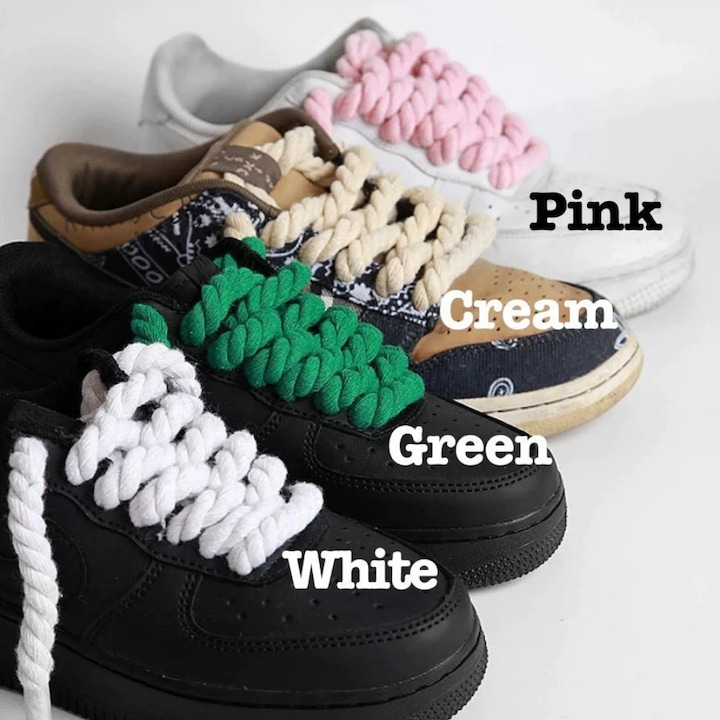 Sireturi Rope Laces Wanty ®  Bumbac, Capat Transparent si Textura Clara Wanty