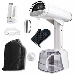 steamer haine cu accesorii si perie pentru tesaturi