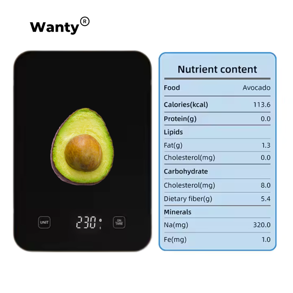 cantar cu tabel de nutritie in aplicatie